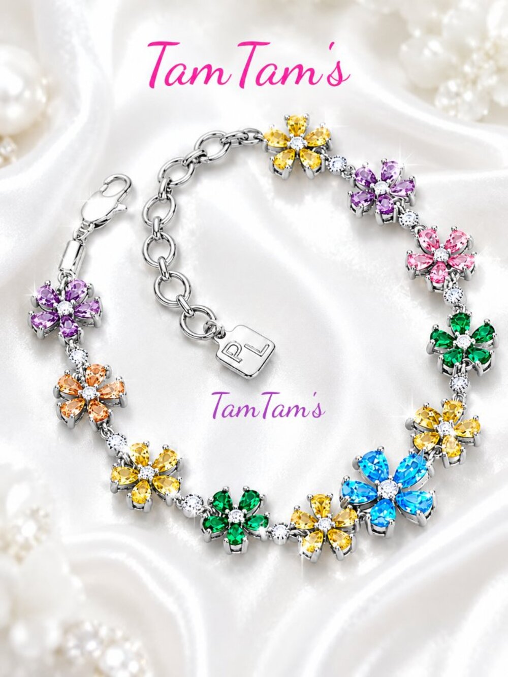 Park Lane Flower Garden Party Tennis Impression Bracelet